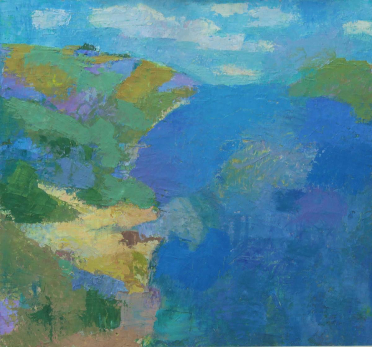 Картина Голубой пейзаж художник Гурьянов В. раздел Экспериментальная  живопись алаприма